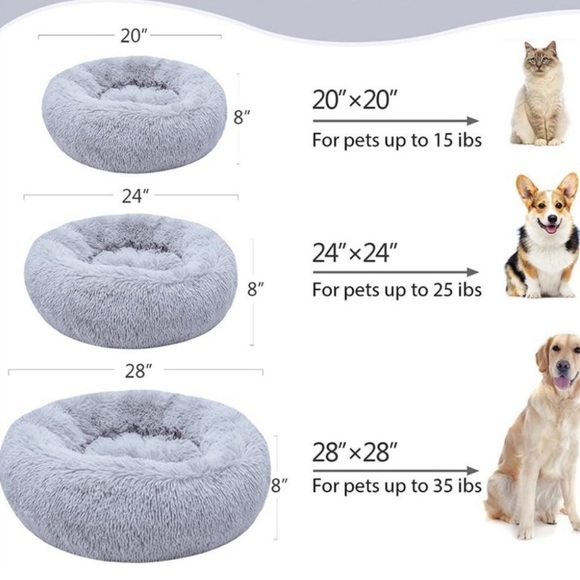 Blue Fluffy Pet Bed Large - Picture 6 of 6